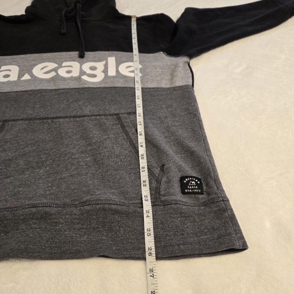 American Eagle Men's Colorblock‎ Logo Hoodie Pullover Sweatshirt Medium - Picture 10 of 13